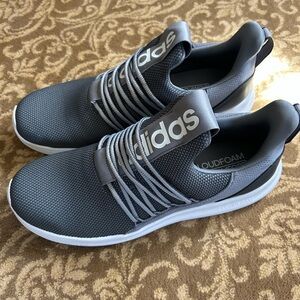 Adidas Lite Racer 7.0 Men's Gray Slip On Cloudfoam Sneakers Size 12